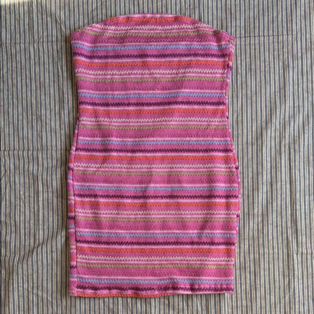 Kiwi & Co Pink and Purple Strapless Dress